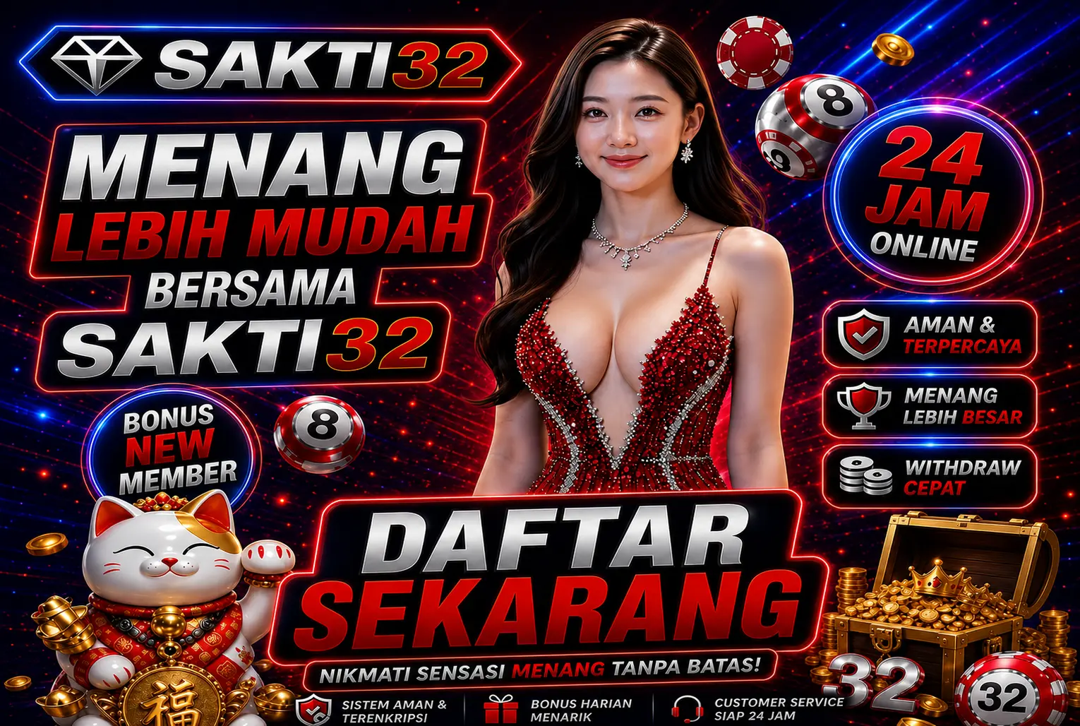 Sakti32 • Pusaka Nusantara Dengan 32 Pola Simbol Keramat Untuk Membuka Efek & Kombinasi Permainan 